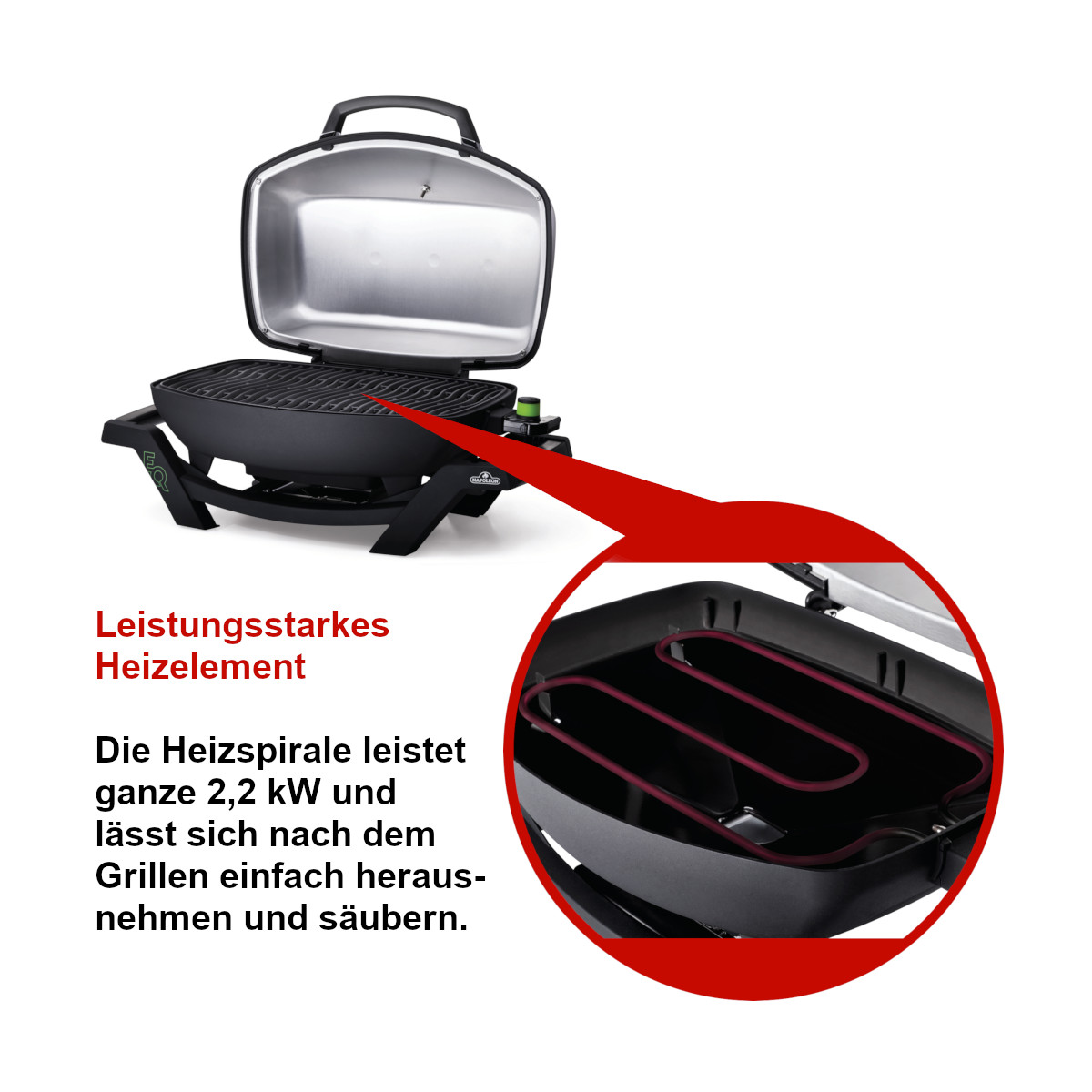 Napoleon TravelQ Pro285E mit Stand, mobiler Elektrogrill