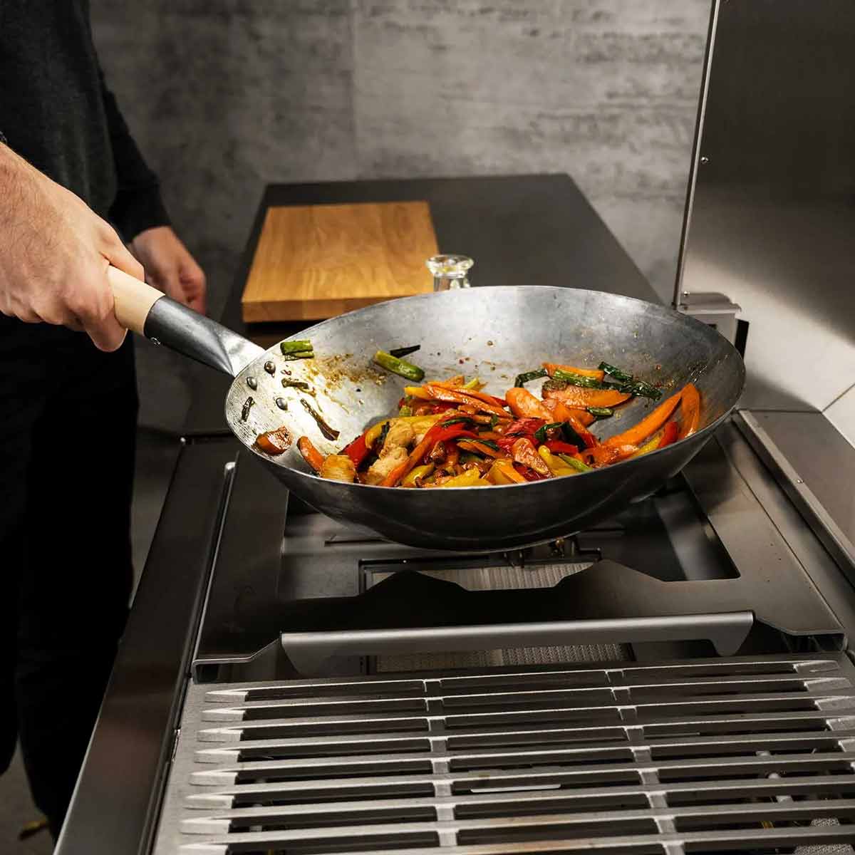 Flammkraft Wok Set für Block Ds, bestehend aus Wok und Wokhalter