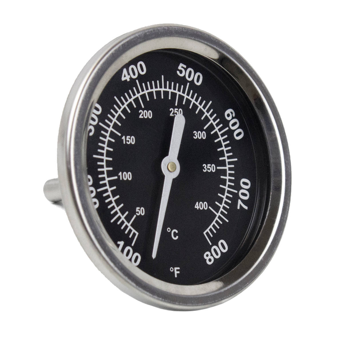 SANTOS Einabu-Deckelthermometer für Gas- & Kugelgrills, rund