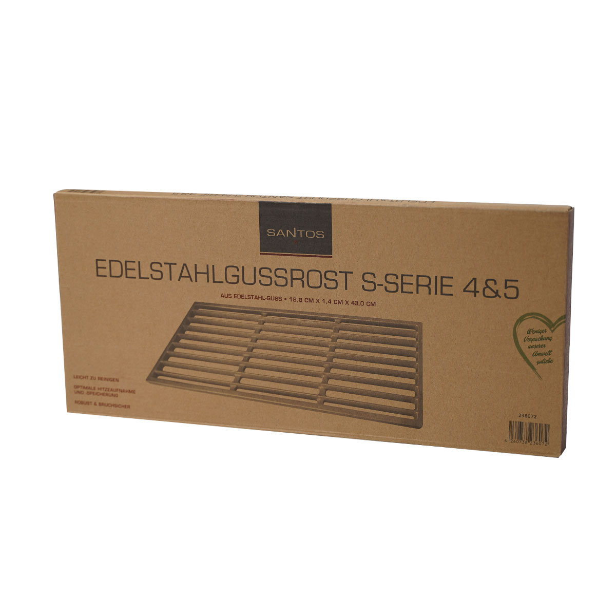 SANTOS Edelstahl-Gussrost für SANTOS S-418 & Pro-Serie | 4 Stück