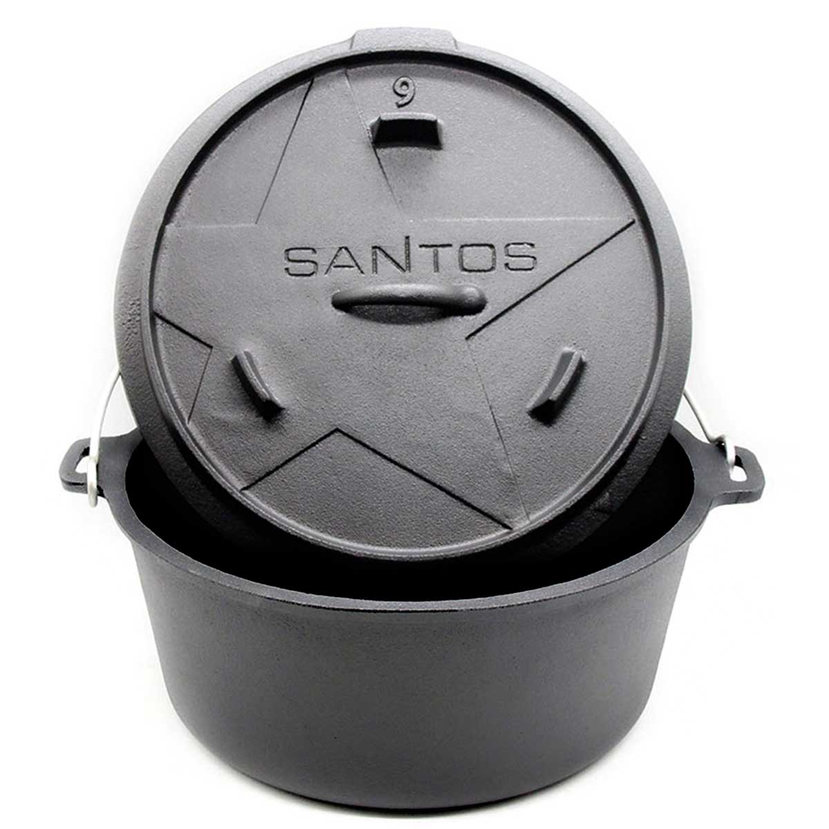 SANTOS Dutch Oven Feuertopf Schmortopf Camp Oven ca. 8 Liter / 9 Qt (ohne Füße) SANTOS Dutch Oven Feuertopf Schmortopf Camp Oven ca. 8 Liter / 9 Qt (ohne Füße)