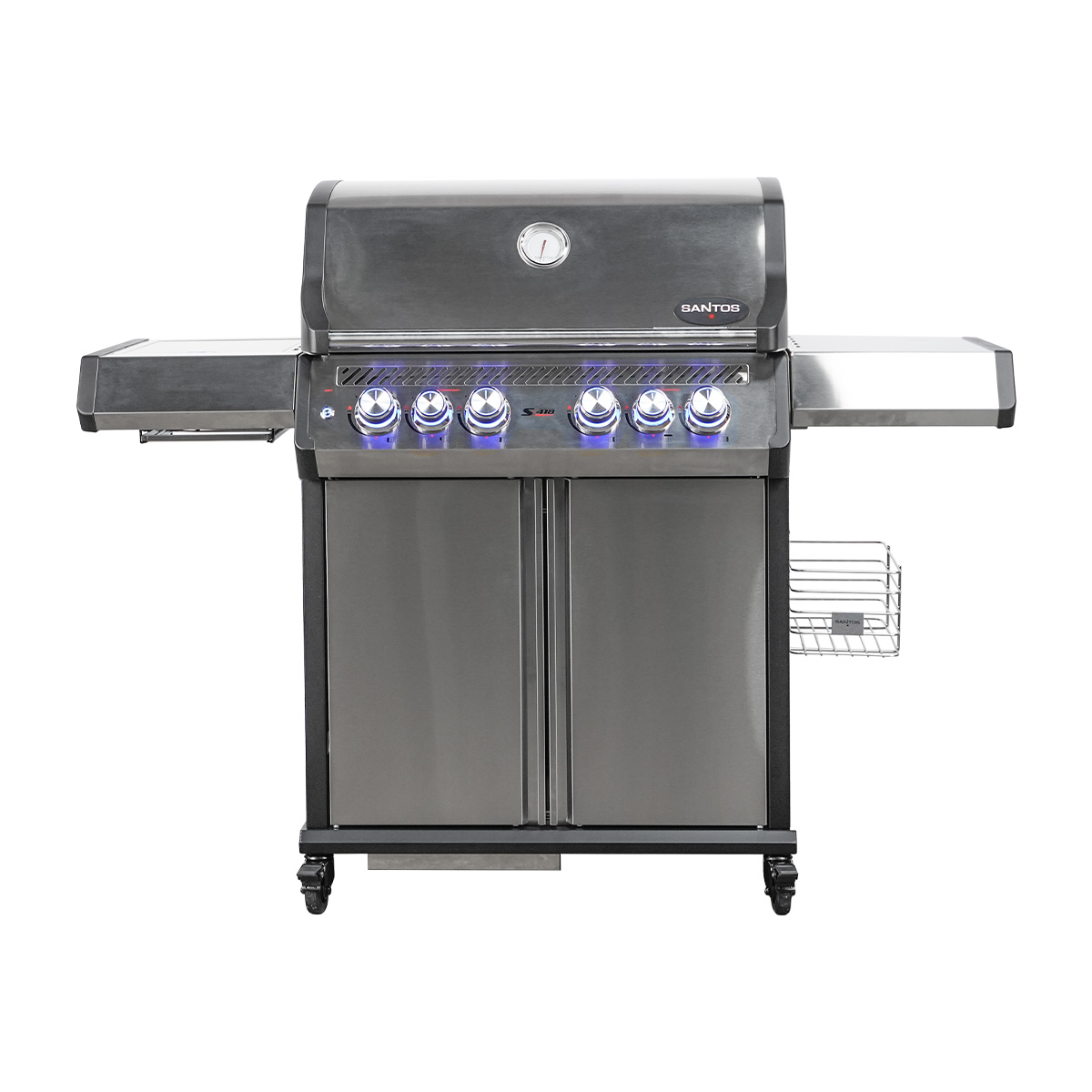 SANTOS S-418 Pro Edelstahl I Seiten- & Heckbrenner