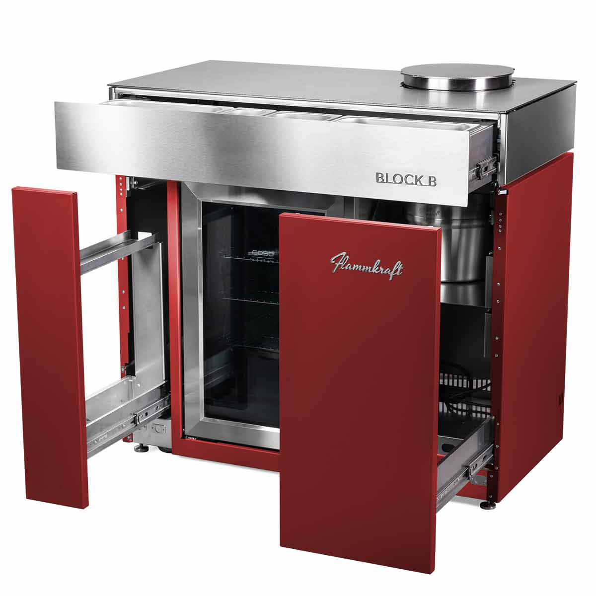 Flammkraft Block B, Flexibles Bar- und Kühlmodul, Front