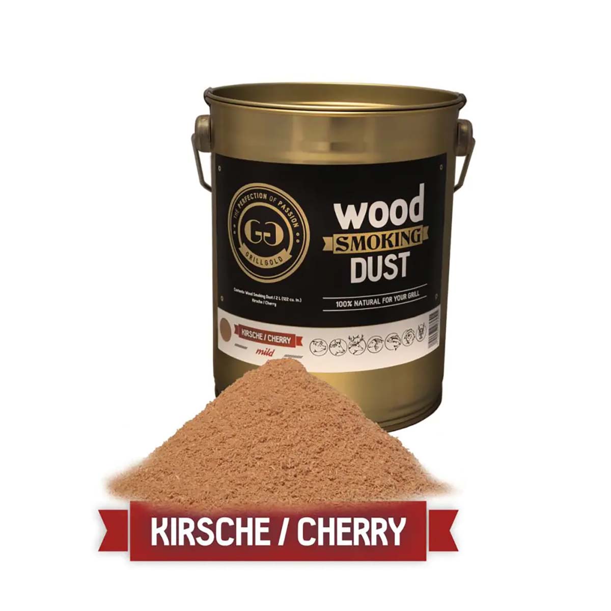 Grillgold Wood Smoking Dust / Kirsche / 2 Liter  (122 cu. in.
