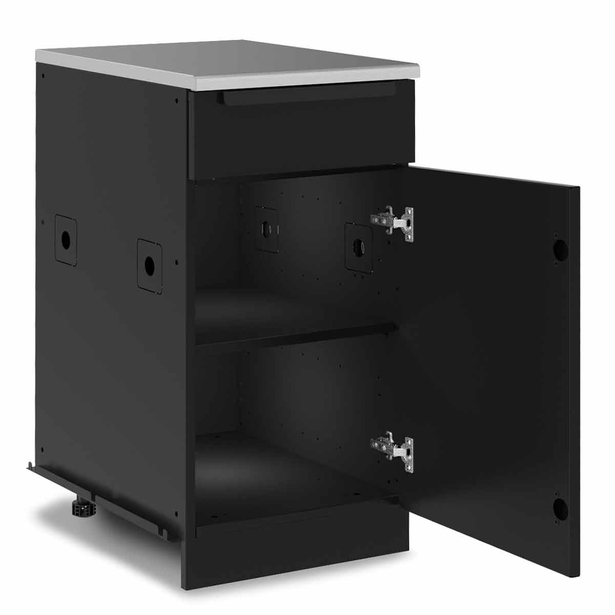 Broil King Außenküche Baron MOK Aufbewahrungsschrank mit geöffneter Tür