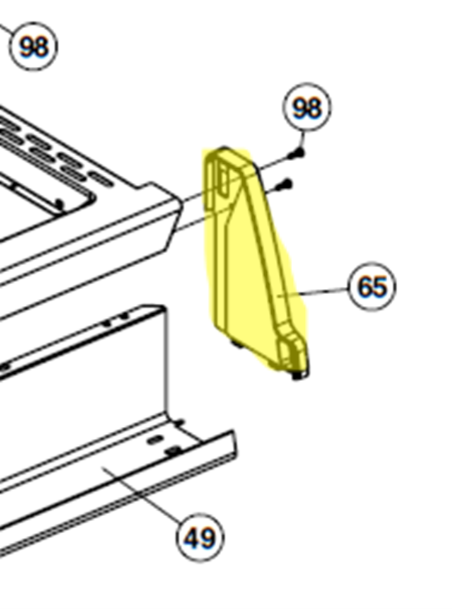 Broil King Seitenablage Endkappe links innen vorne SOVEREIGN