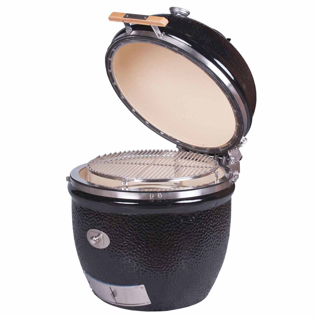 Monolith Keramikgrill Two.66 Stand Alone mit geöffnetem Deckel Monolith Keramikgrill Two.66 Stand Alone mit geöffnetem Deckel