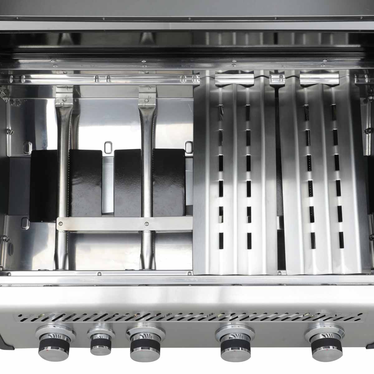 SANTOS S-418 mit Seiten- & Heckbrenner, Schwarz inkl. Drehspieß, Rostheber & Silikonablage SANTOS S-418 mit Seiten- & Heckbrenner, Schwarz inkl. Drehspieß, Rostheber & Silikonablage