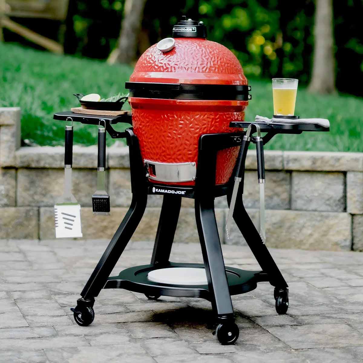 Kamado Joe Rollwagen für Joe Junior, veranschaulicht mit Kamado Joe Jr