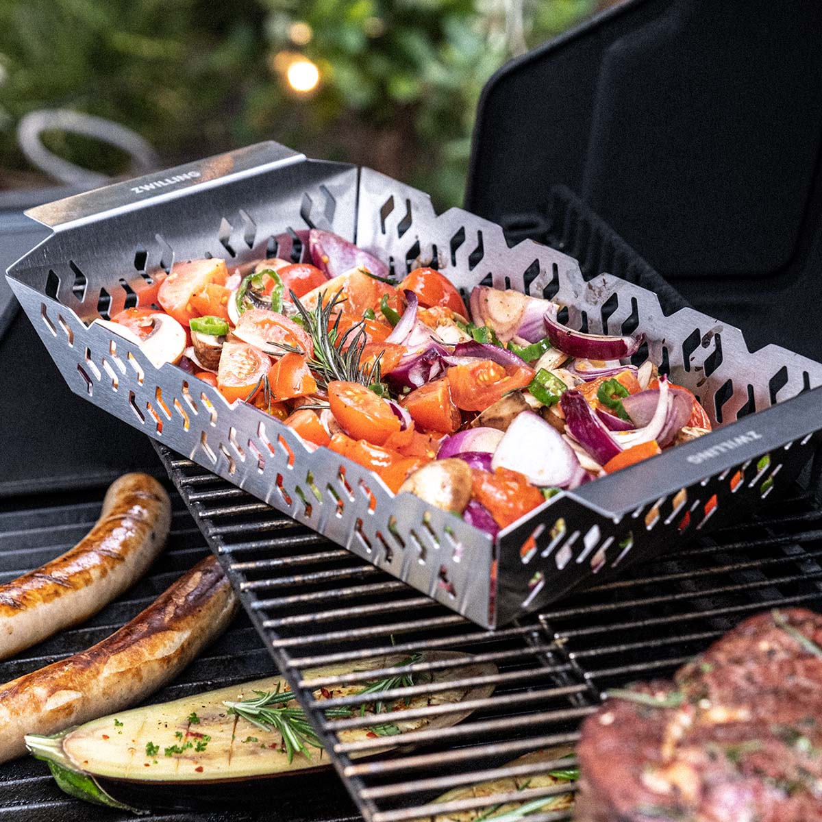 ZWILLING BBQ Grillkorb Edelstahl, Größe M