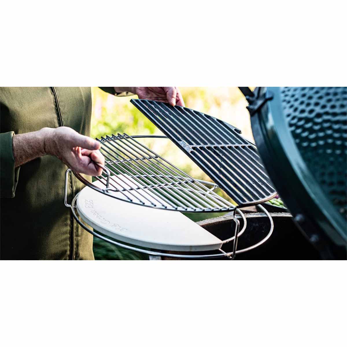 Big Green Egg Gusseisenrost, halbrund für XL