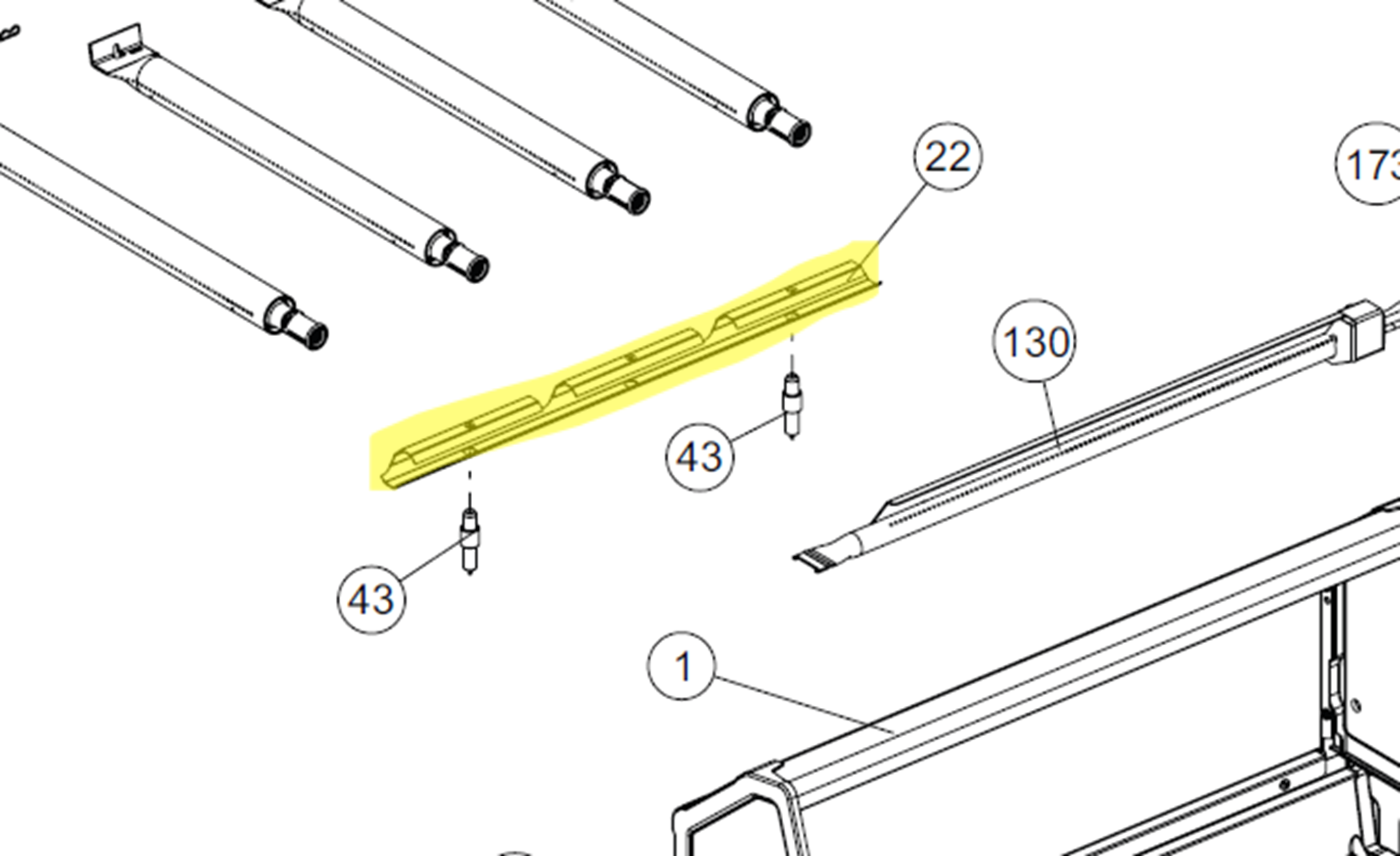 Broil King Zündschiene lang REGAL 690IR (ab Bj. 2020), BARON, IMPERIAL (ab Bj. 2022)