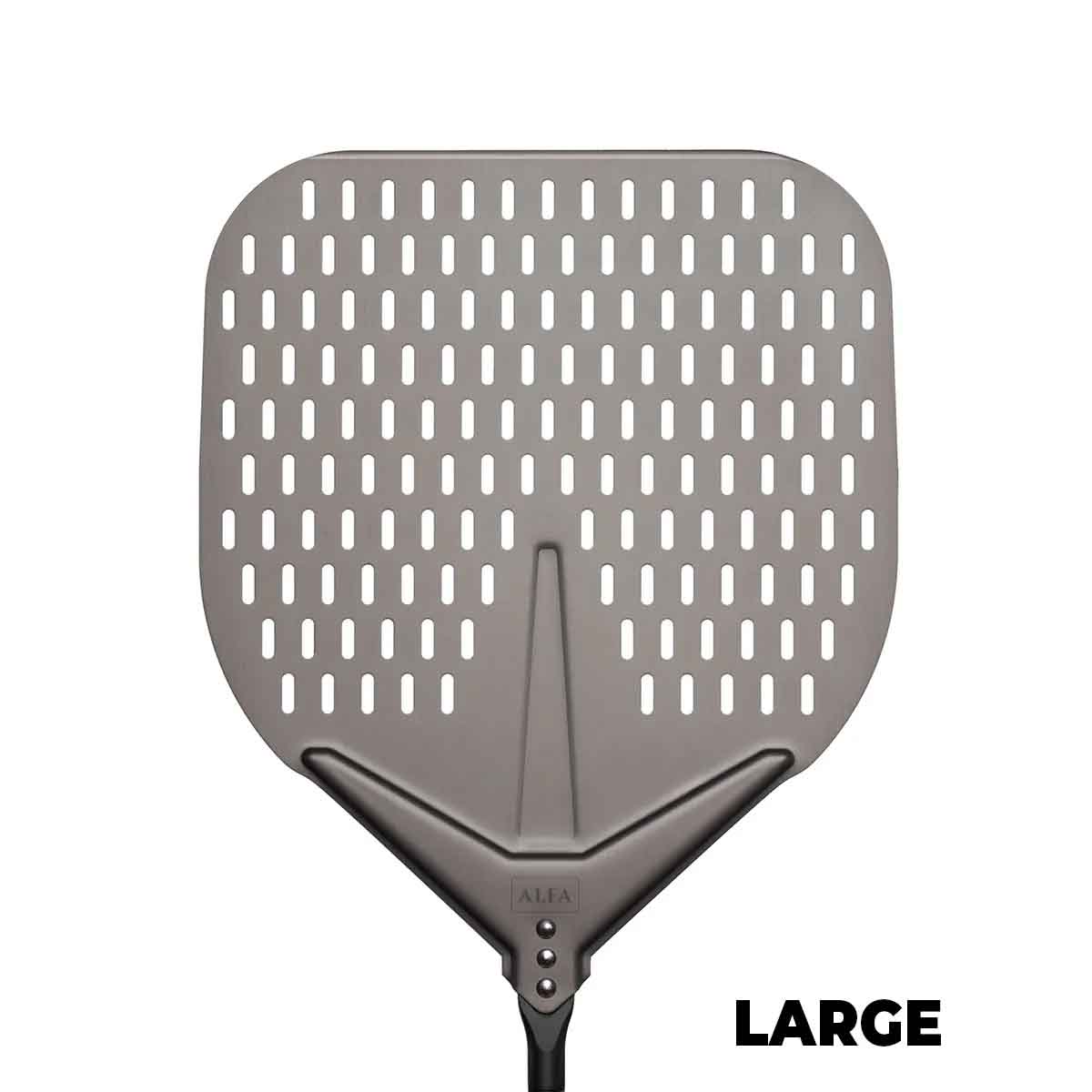Alfa Forni Pizzaschaufel Set Large (Schaufel 35 cm + Wender + Bürste)