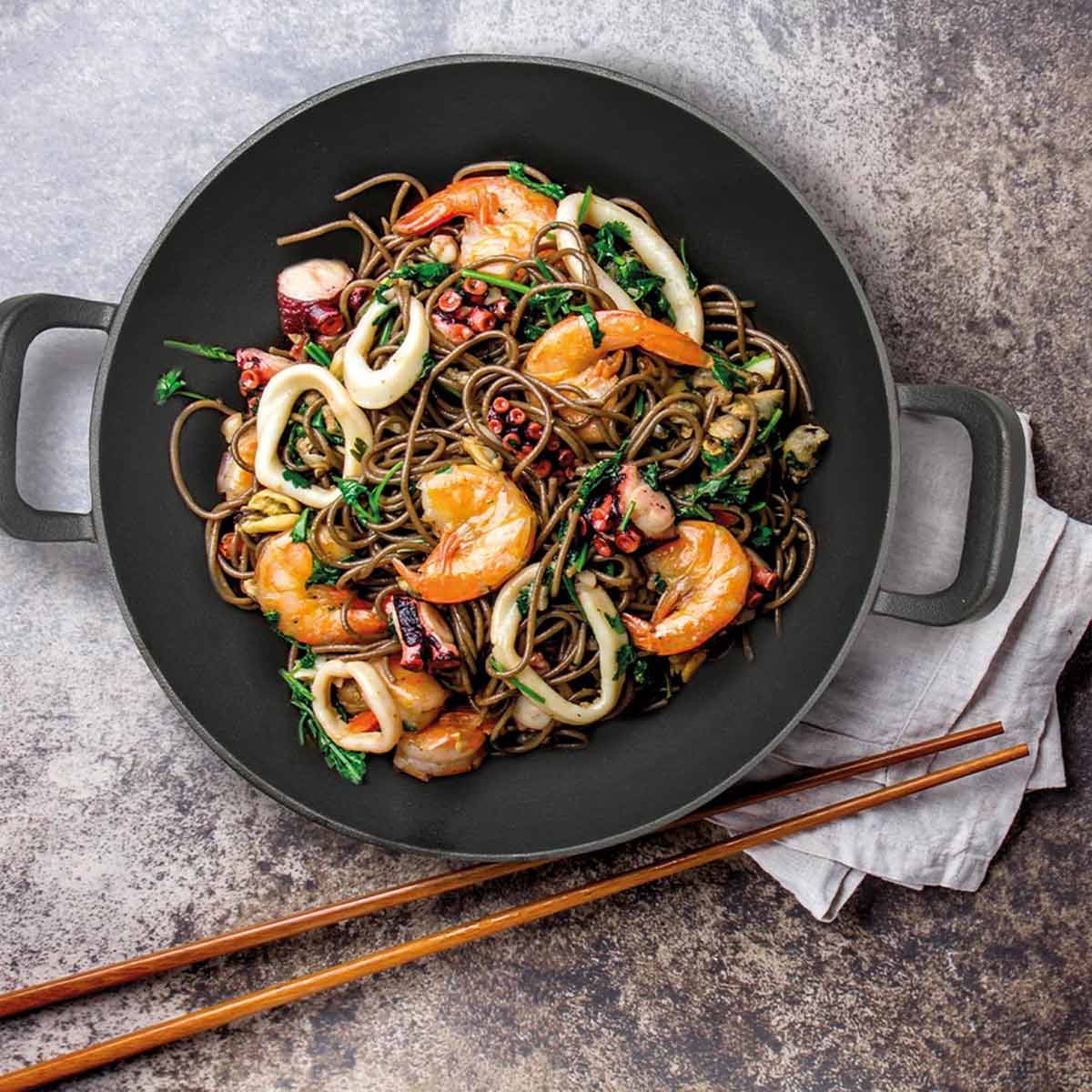 FireRocket Gusseisen Wok, Ø 34 cm