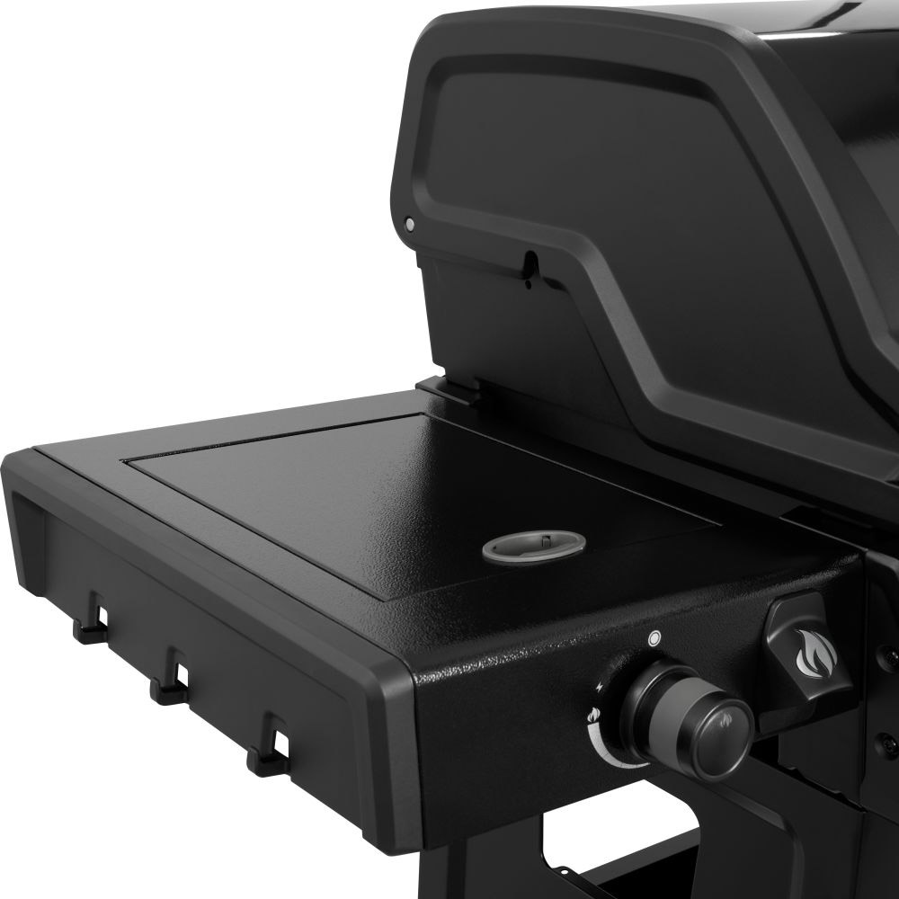 Napoleon Freestyle 365 mit Seitenbrenner in Schwarz, Seitenkochfeld geschlossen