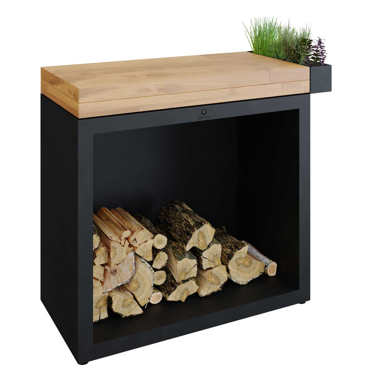 OFYR Butcher Block Storage 90 Black Teakholz OFYR Butcher Block Storage 90 Black Teakholz