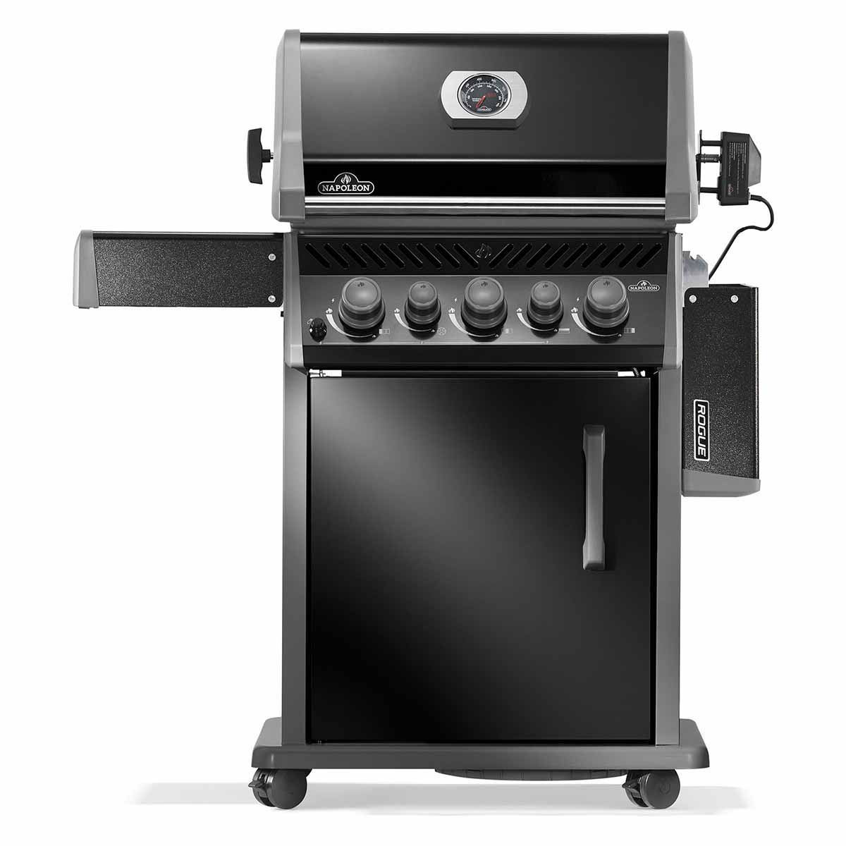 Napoleon Rogue 425 mit Heck- und Seitenbrenner | Schwarz | inkl. Drehspieß | 2025