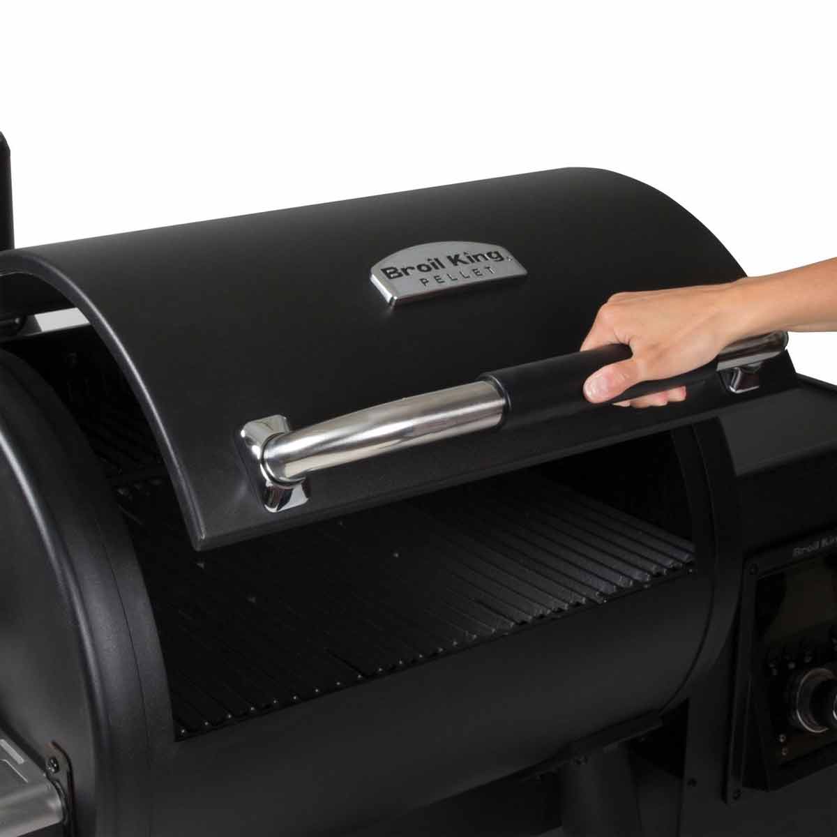 Broil King Regal 500 Pro Pelletgrill, Doppelwandiger Deckel mit Edelstahlgriff