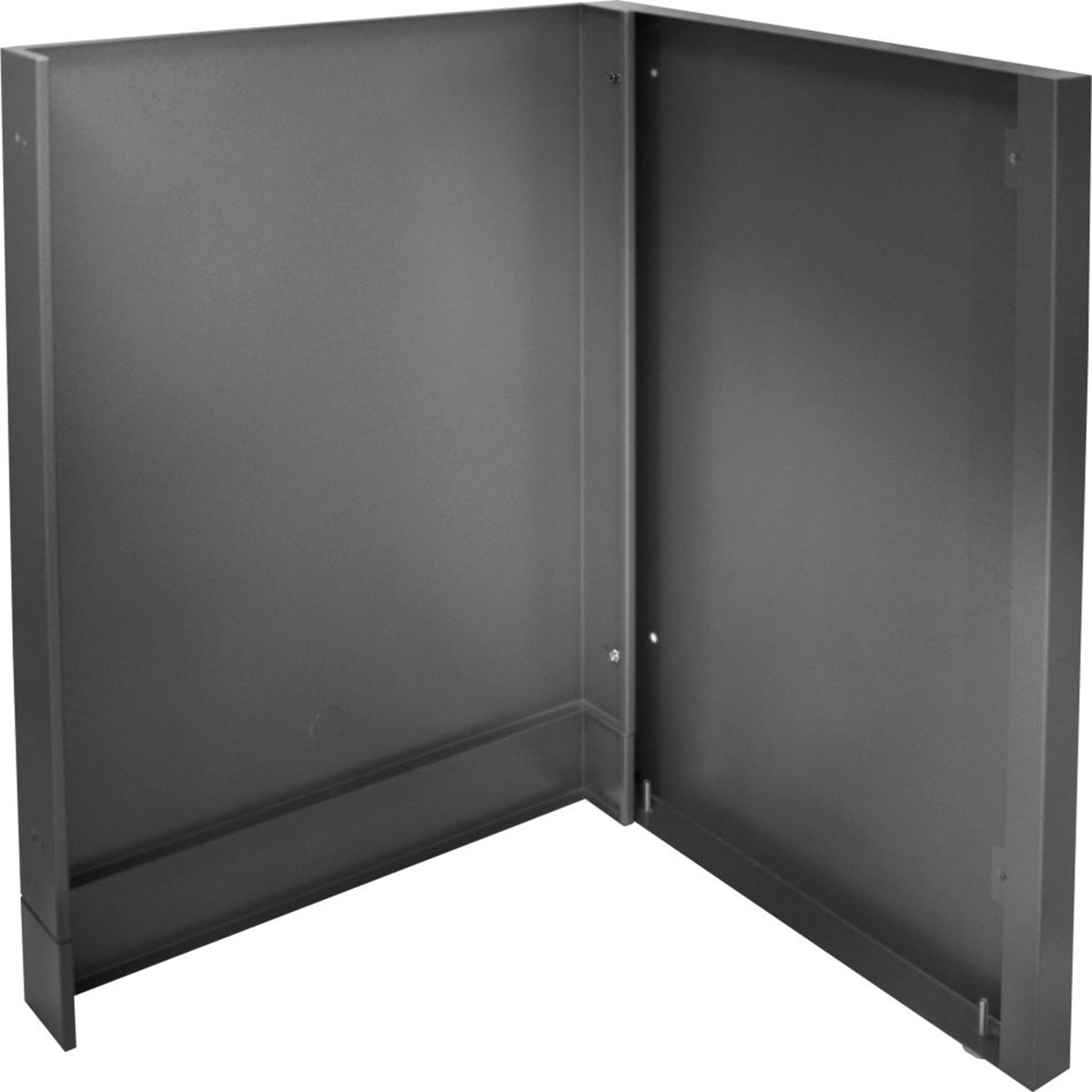 Abschlussblende für einen Kühlschrank mit zwei Türen, mattschwarz