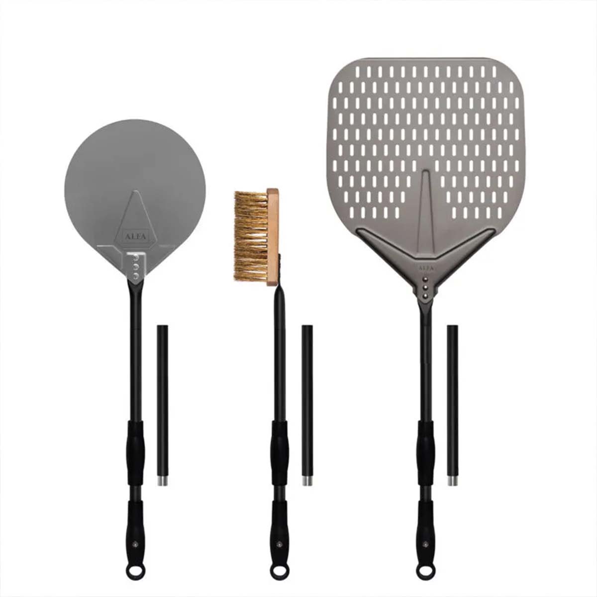 Alfa Forni Pizzaschaufel Set Large (Schaufel 35 cm + Wender + Bürste)