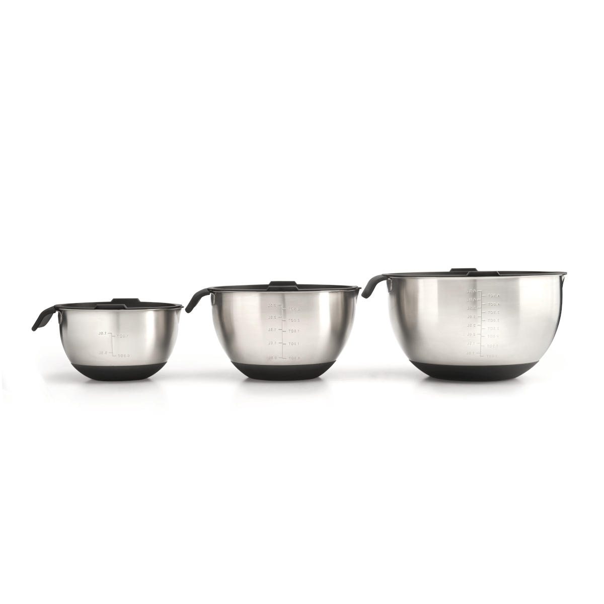 Napoleon 3er-Schüssel-Set, Edelstahl, in 3 verschied. Größen Napoleon 3er-Schüssel-Set, Edelstahl, in 3 verschied. Größen nebeneinander aufgereiht