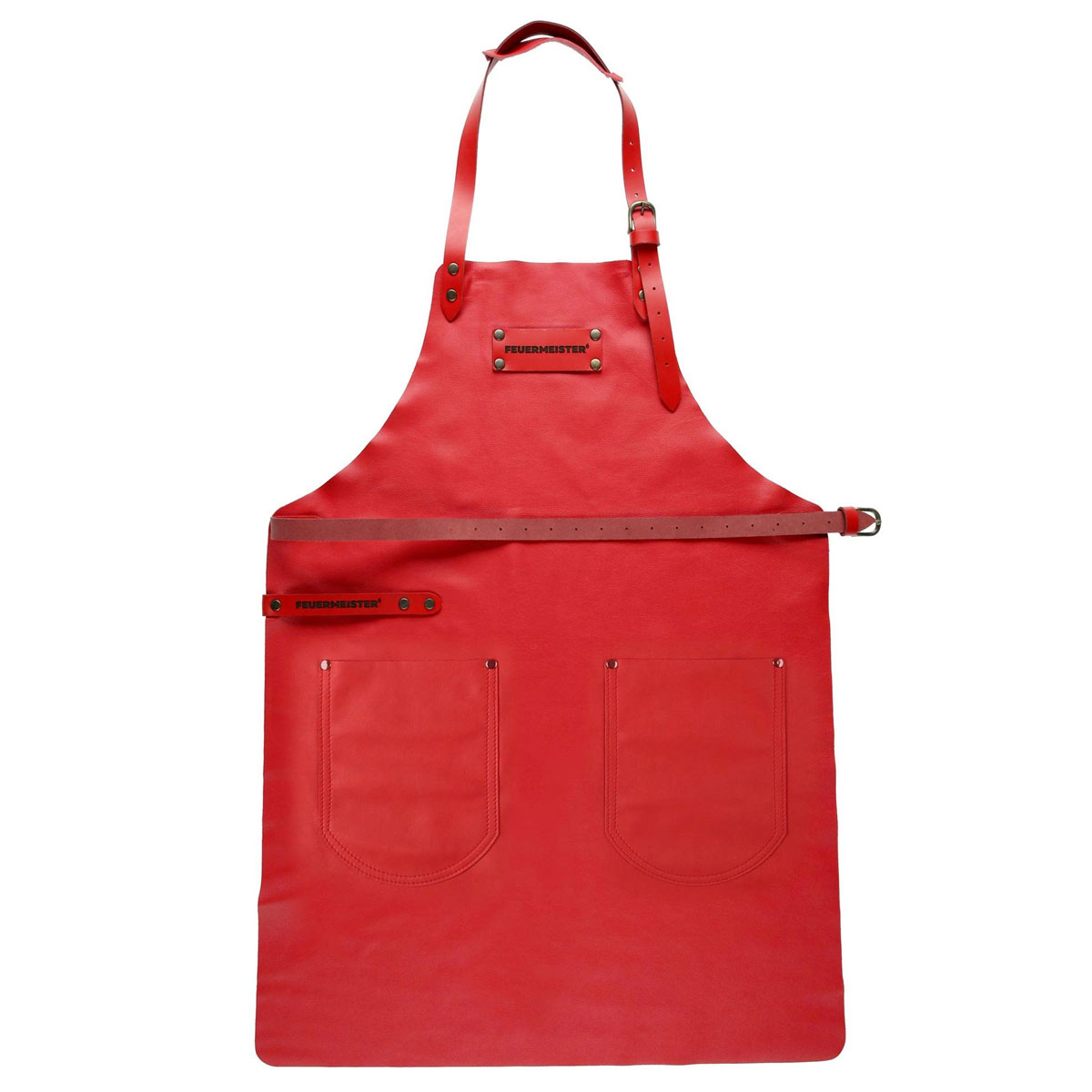 Feuermeister Lederschürze Rot Gr. 1, mit 2 Taschen Feuermeister Lederschürze Rot Gr. 1, mit 2 Taschen