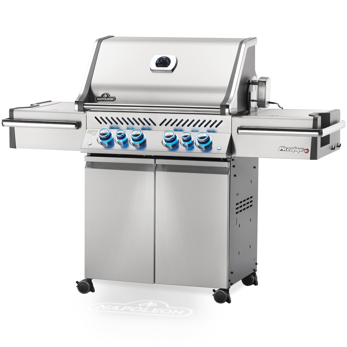 Napoleon Prestige Pro 500 | Edelstahl inkl. Drehspieß und Einsatzpfanne