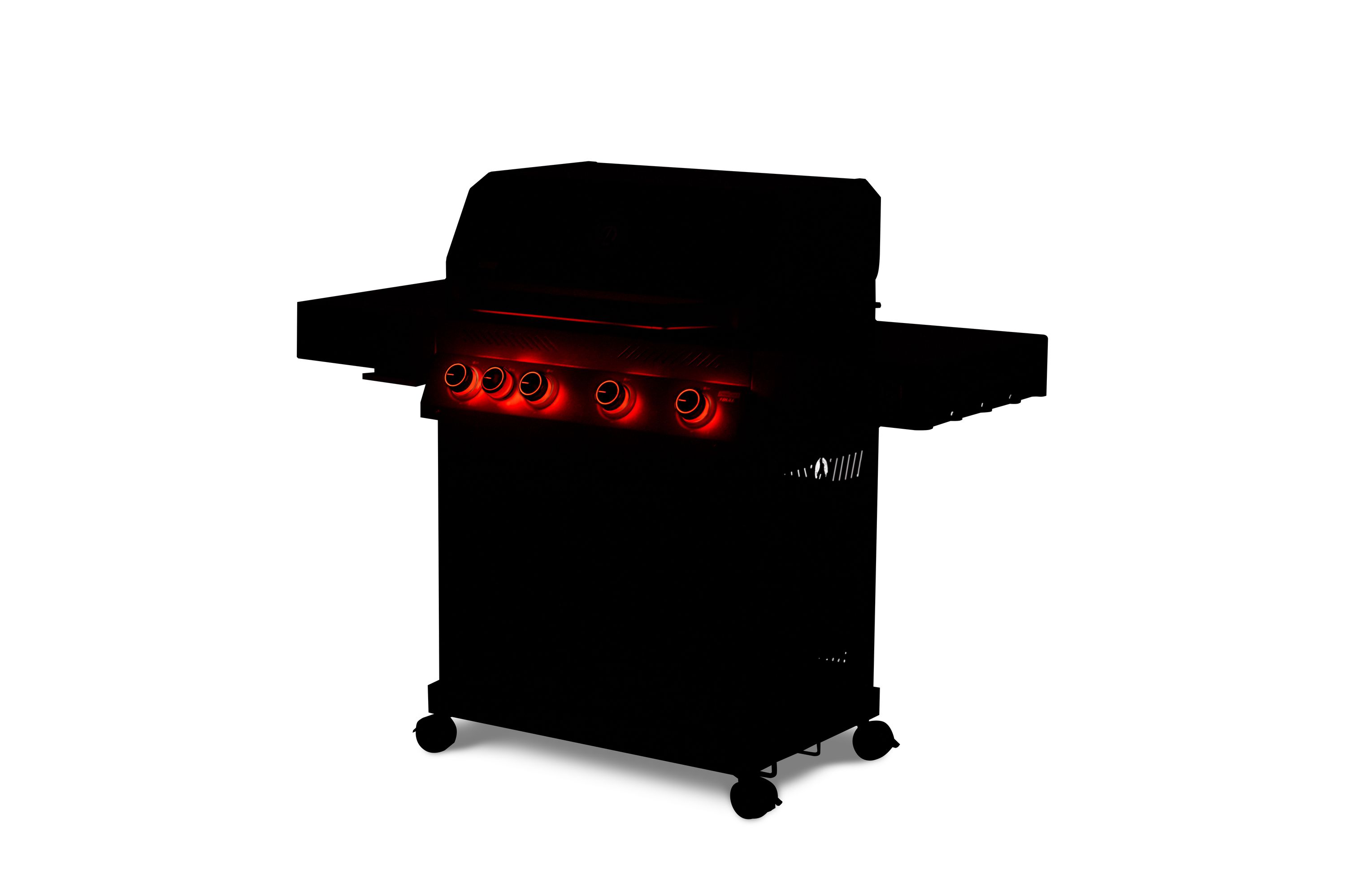 PRIMELINER G4 Gasgrill Black – 4 Brenner mit Infrarot-Seitenbrenner