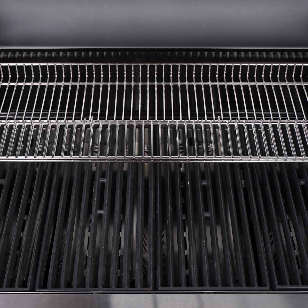 SANTOS S-401 Pro Schwarz mit XXL Edelstahl Warmhalterost