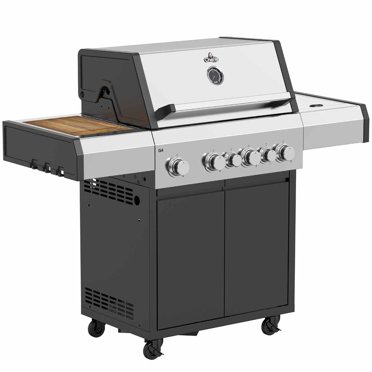 Cheffe G4 Gasgrilll 4-Brenner | Edelstahl | inkl. Abdeckhaube