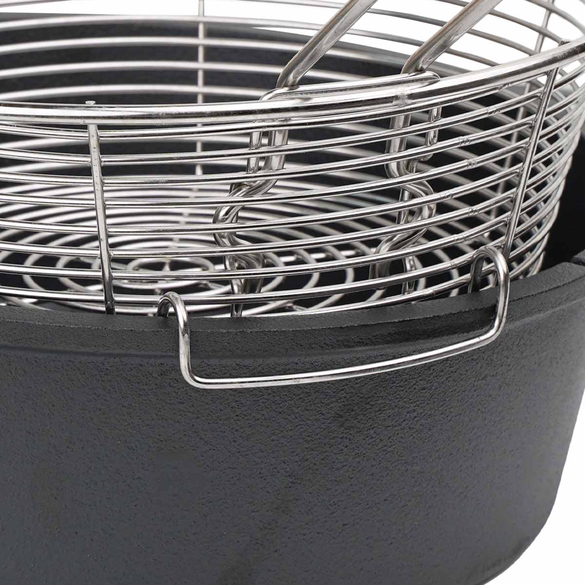 SANTOS Dutch Oven 6qt ohne Füsse mit Frittierkorb