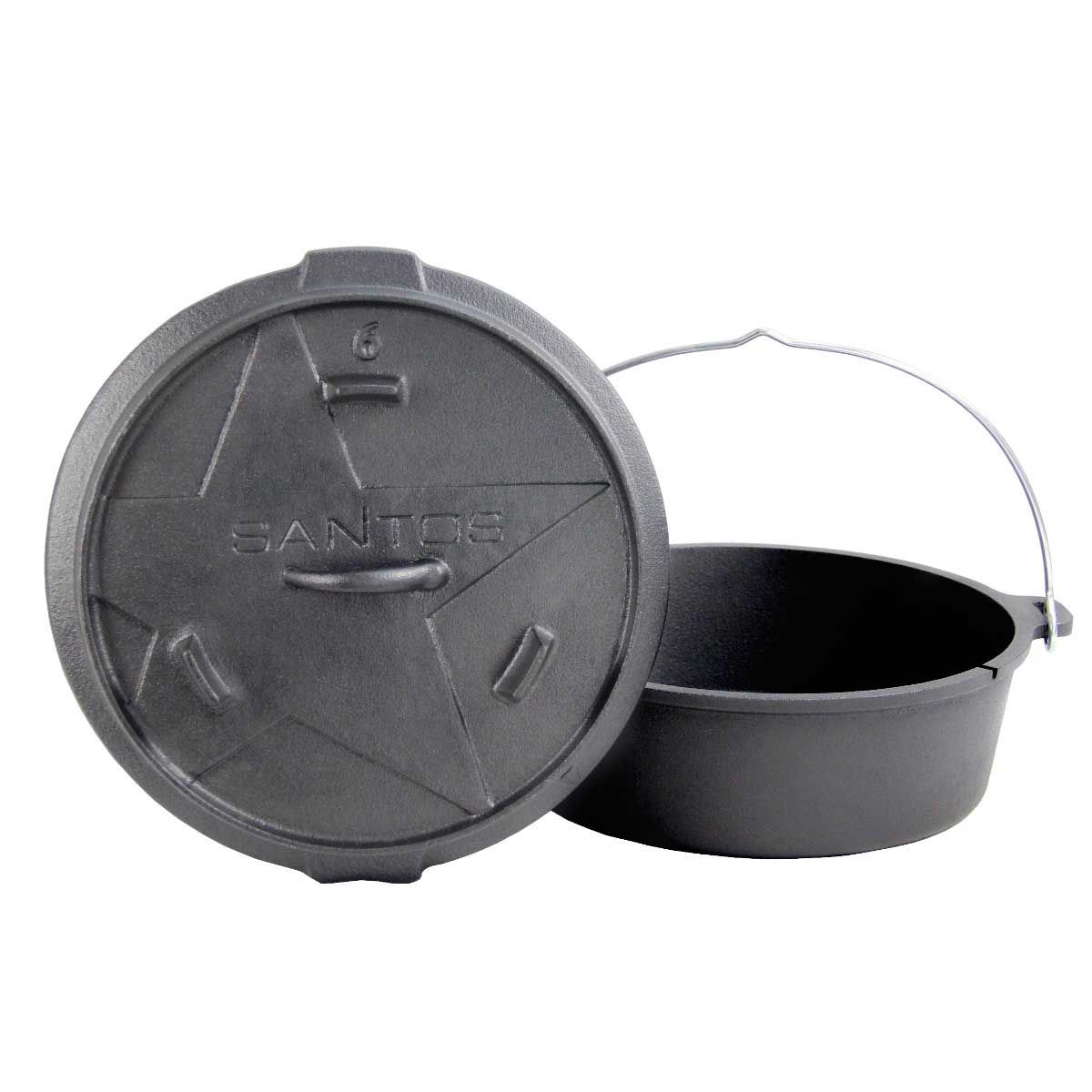 SANTOS Dutch Oven 6qt ohne Füsse mit Frittierkorb