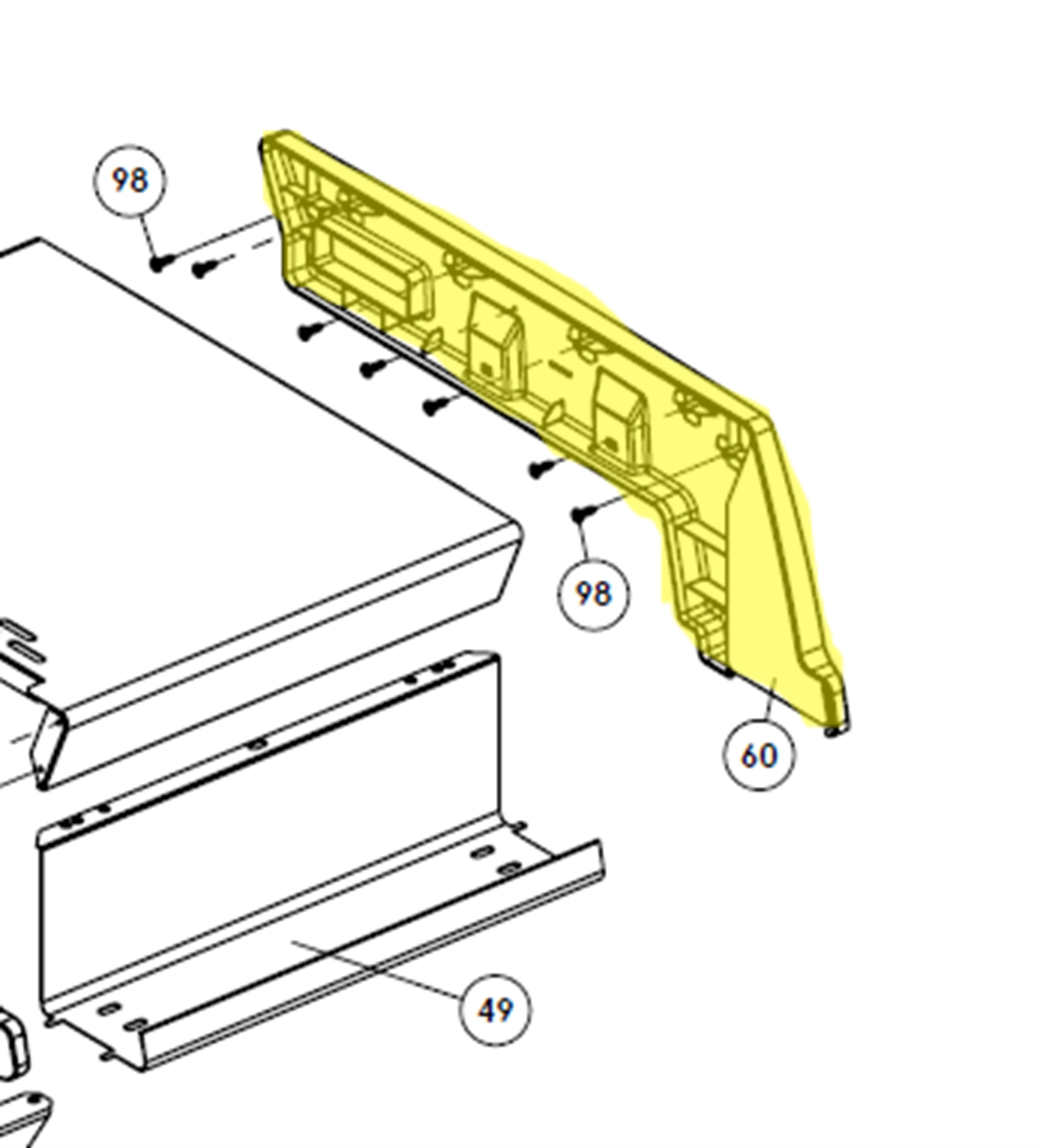 Broil King Seitenablage Endkappe rechts außen SOVEREIGN