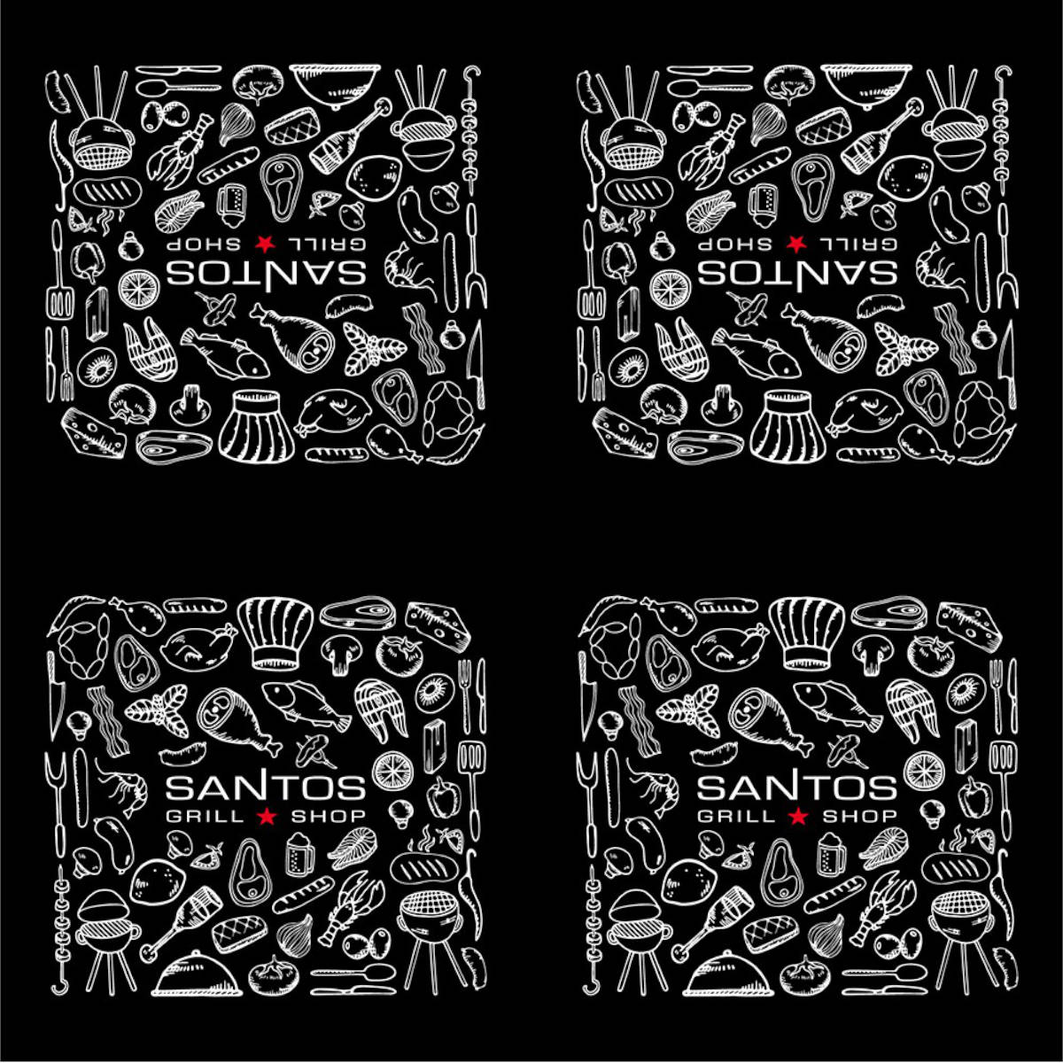 SANTOS Servietten BBQ gemischt 33x33cm SANTOS Servietten BBQ gemischt 33x33cm