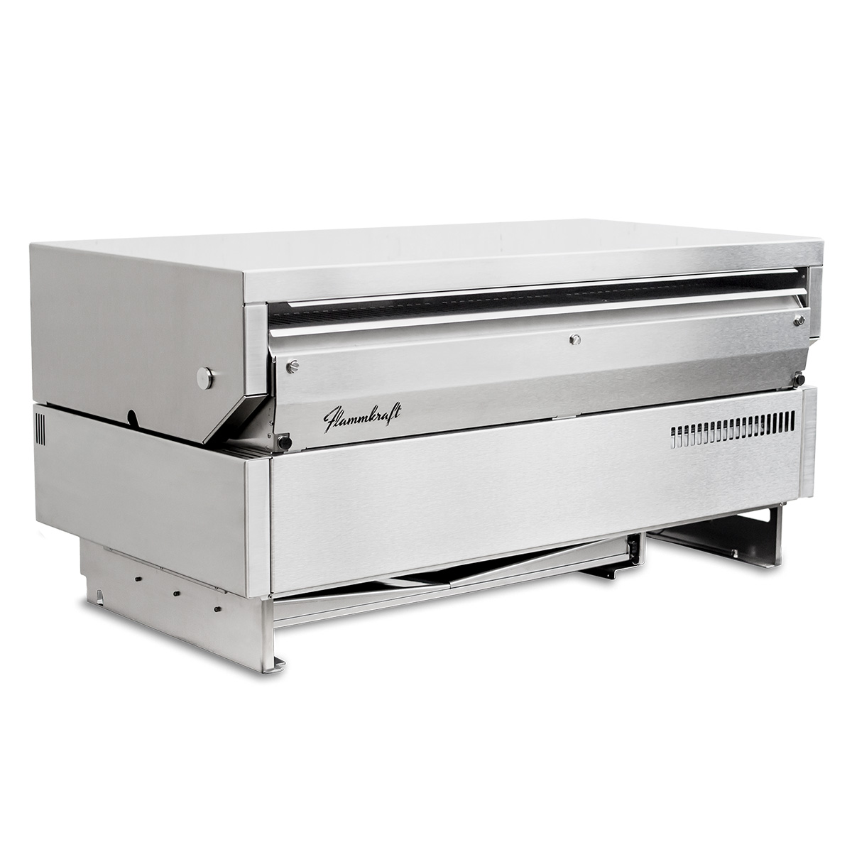 Flammkraft Block D Gen 5 Einbaugrill, Rückansicht