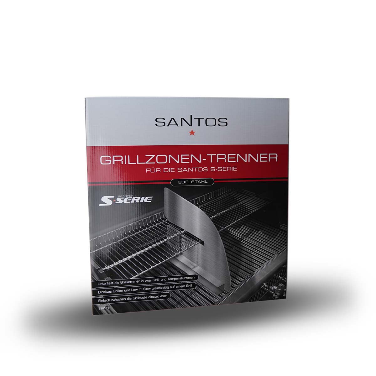 SANTOS Grillzonen Trenner für SANTOS S-Serie | Flammbrücke hinten | Retoure