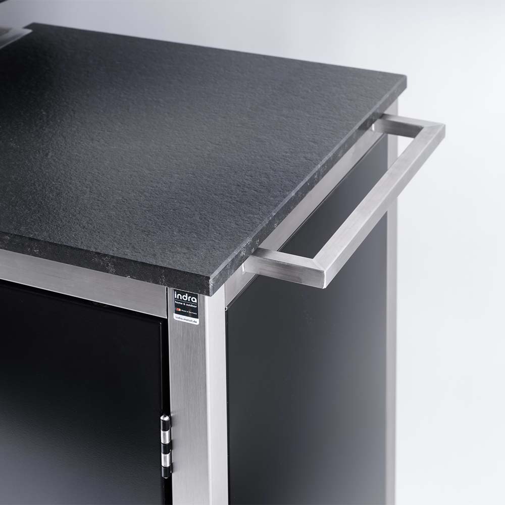 INDRA BLACKLINE Gasgrillstation Napoleon Pro 665 | Kühlschrank | inkl. Drehspieß Seitengriff
