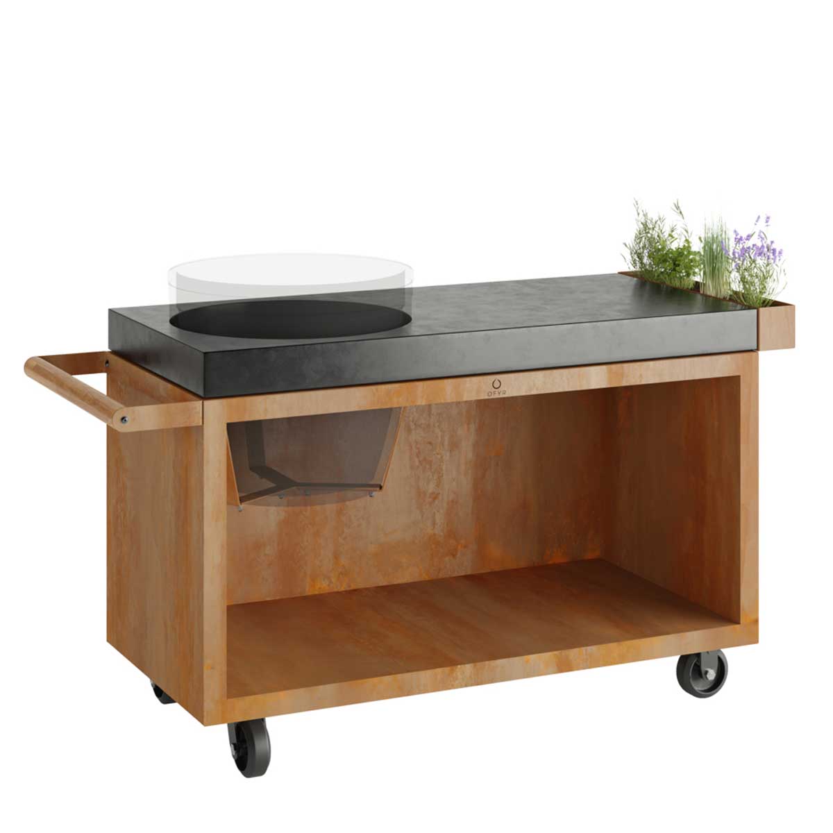 OFYR Kamado Table Corten 135 PRO Concrete BGE OFYR Kamado Table Corten 135 PRO Concrete BGE