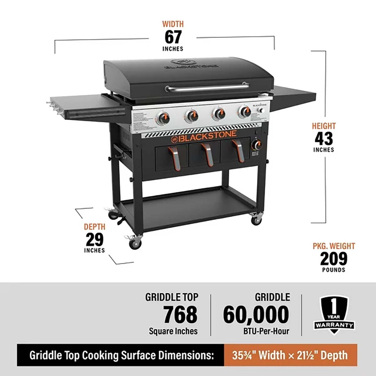 Blackstone Plancha Grill 36" mit Airfryer | 91 cm