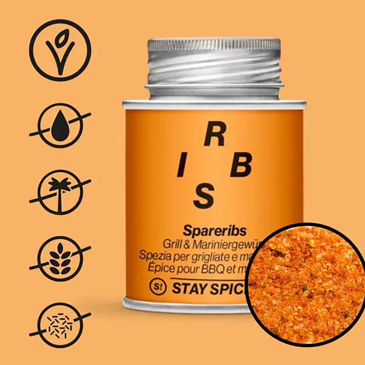 STAY SPICED ! Spareribs - Grill- und Mariniergewürz | 80 g