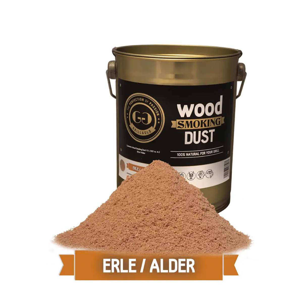 Grillgold Wood Smoking Dust / Erle / 2 Liter  (122 cu. in.)