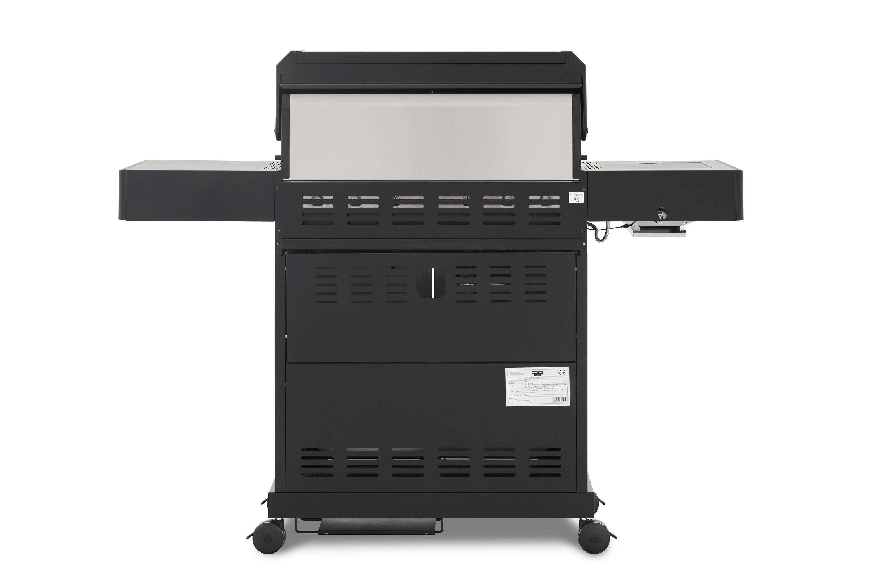 PRIMELINER G4 Gasgrill Black – 4 Brenner mit Infrarot-Seitenbrenner