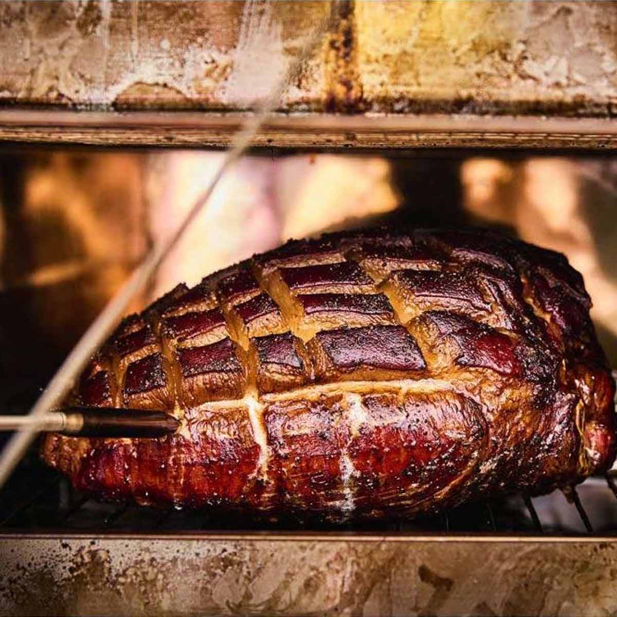 Fleisch Räuchern mit Temperaturkontrolle per Sensor im Borniak Räucherofen