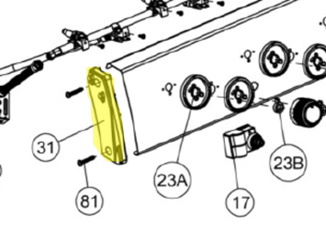 Broil King Bedienfeld Abschlusskappe links SOVEREIGN