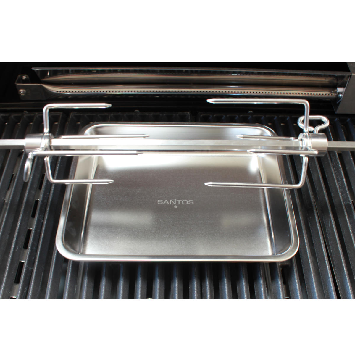 SANTOS Edelstahl Grillschale & Auffangschale, klein - 2x 