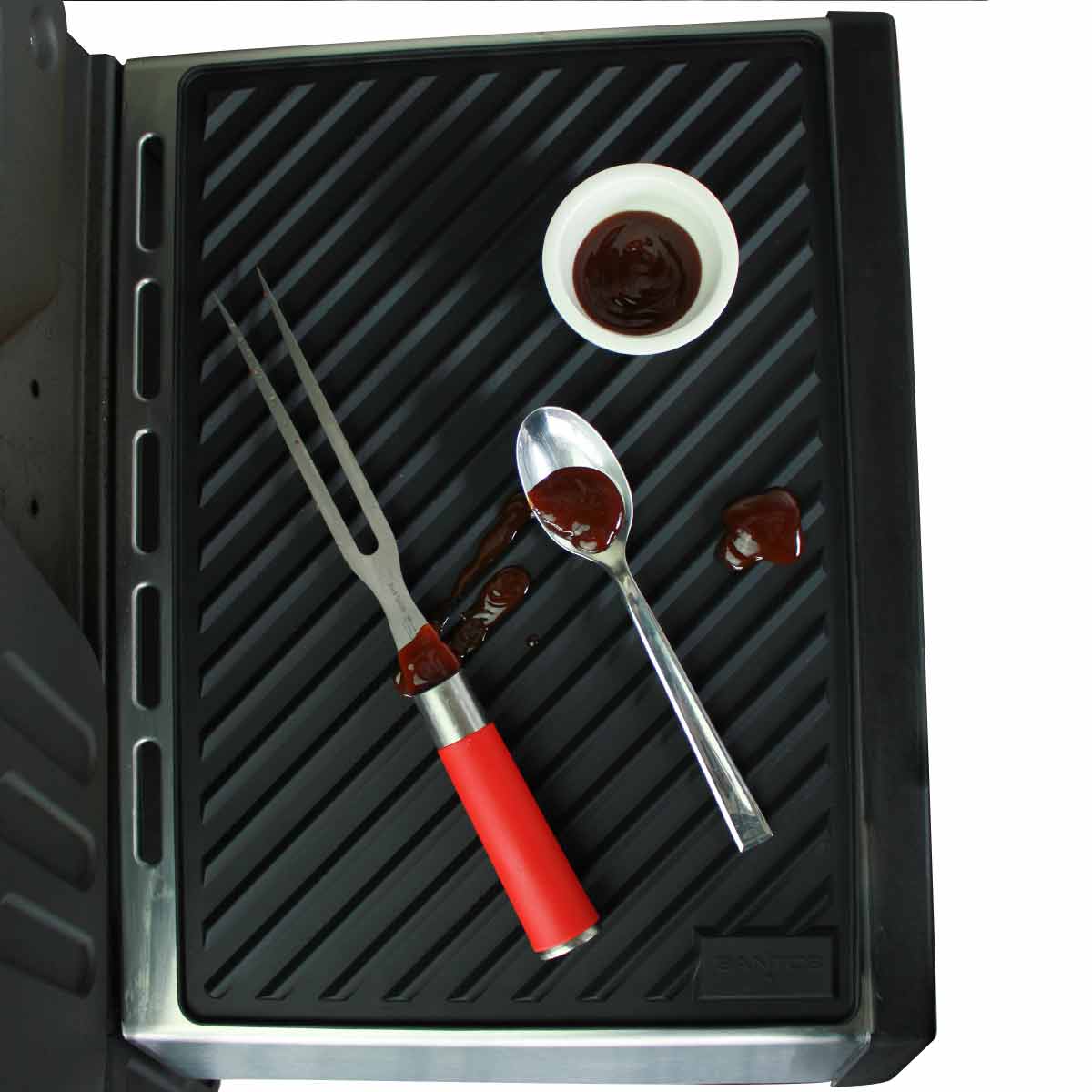 SANTOS Silikon Besteckablage für Grillzubehör | 35 x 27,5 cm