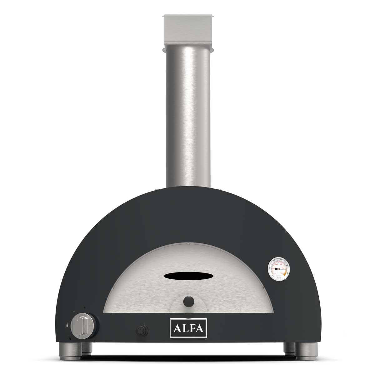 Alfa Forni Gas Pizzaofen Moderno 1 Pizza Schiefergrau | Hybrid