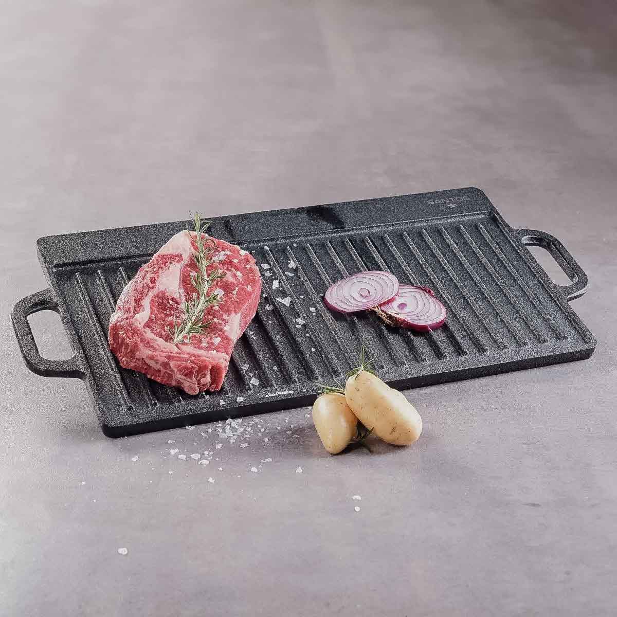 SANTOS Wende-Grillplatte Gusseisen SANTOS Wende-Grillplatte Gusseisen