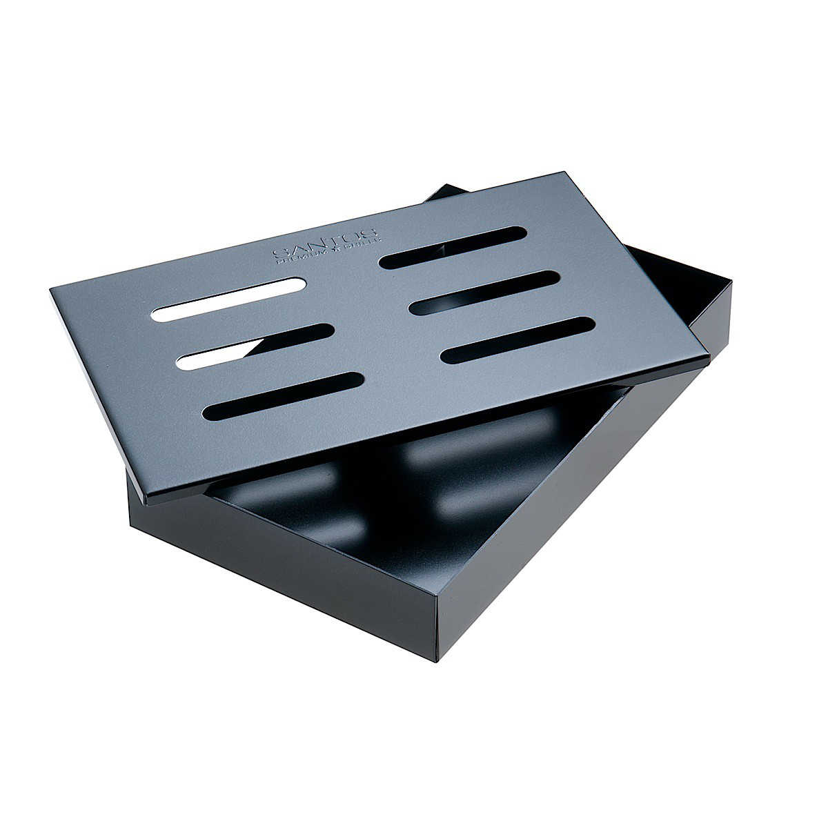 SANTOS beschichtete Räucherbox Black, 21 x 13 x 3,4 cm | Retoure