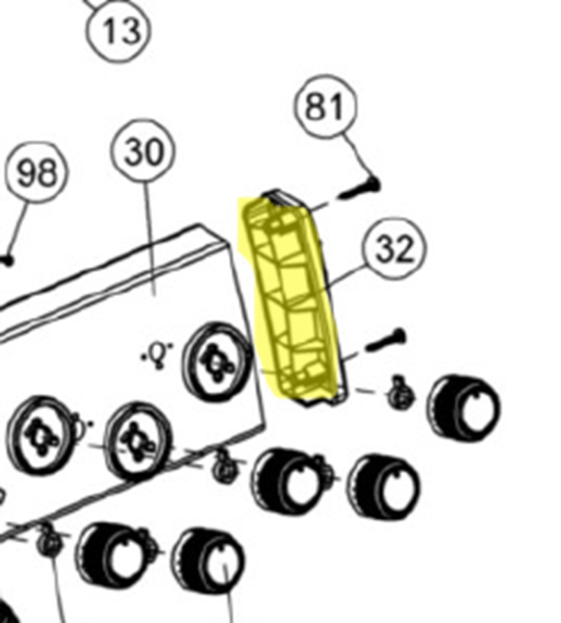 Broil King Bedienfeld Abschlusskappe rechts SOVEREIGN